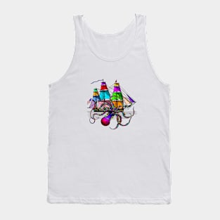 Kraken Attackin’ in Color Tank Top